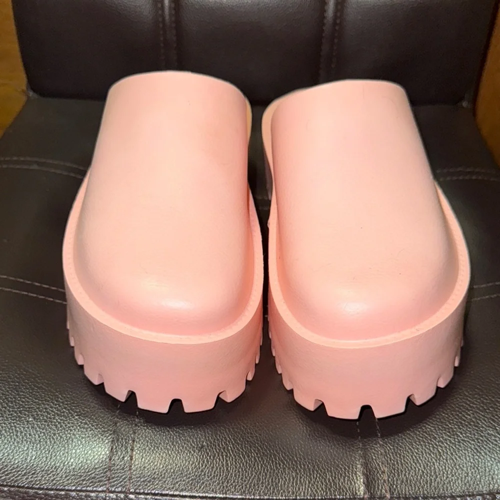 Pink Platform Clogs - Picture 1 of 6